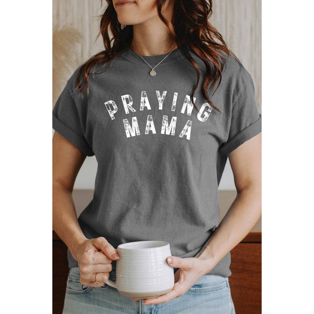 COLORBEAR - Wholesale T-Shirt (Graphic) - Women's - Praying Mama SVG God Christian Graphic Heavyweight T Shirts1