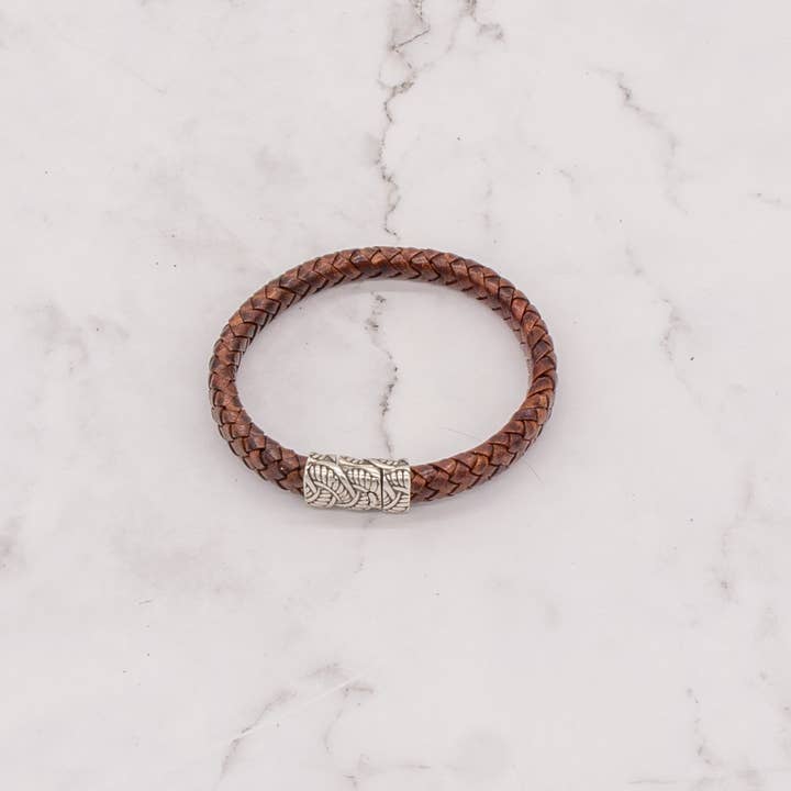 Arbor Trading Post - Wholesale Woven/Braided Bracelet - Leather Braided Bracelet with Magnetic Clasp (Choose from 3 Colors)4