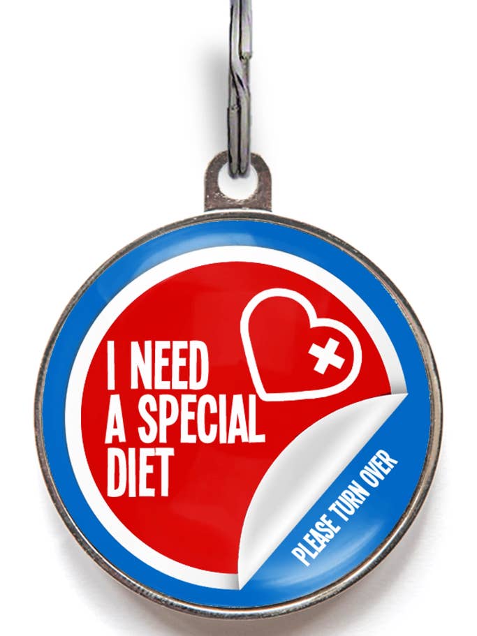 Special Diet – Veterinary Alert Tag with QR Medical Info for wholesale by WagATudeTags