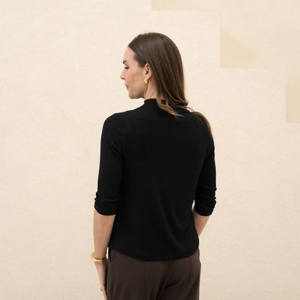 Encircled - Wholesale Knit Top - Women's - The Going Places Bracelet Sleeve Mock Neck9