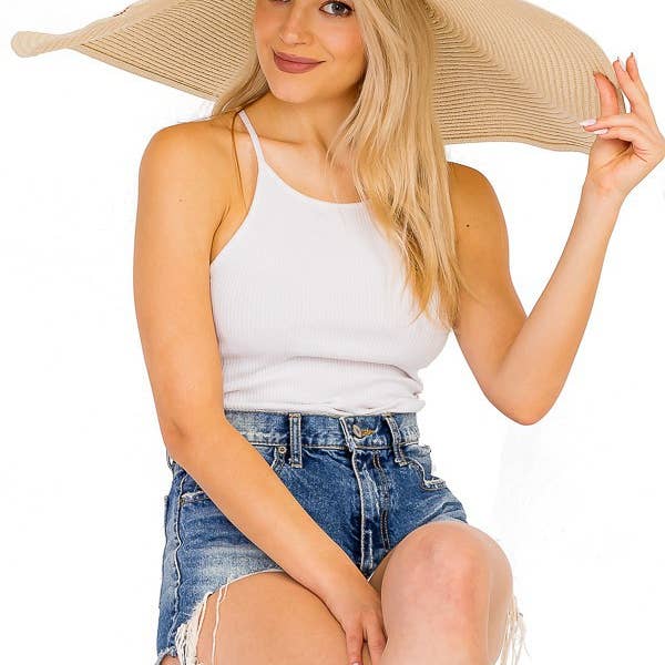 Cap Zone - Wholesale Straw Hat - Women's - Extra Wide Brim Toyo Straw Sun Hat16