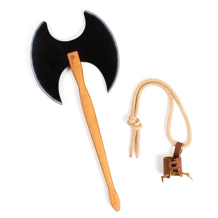 KALID MEDIEVAL - Wholesale Costume - Kids - AXE BLACK DOUBLE - ST5063