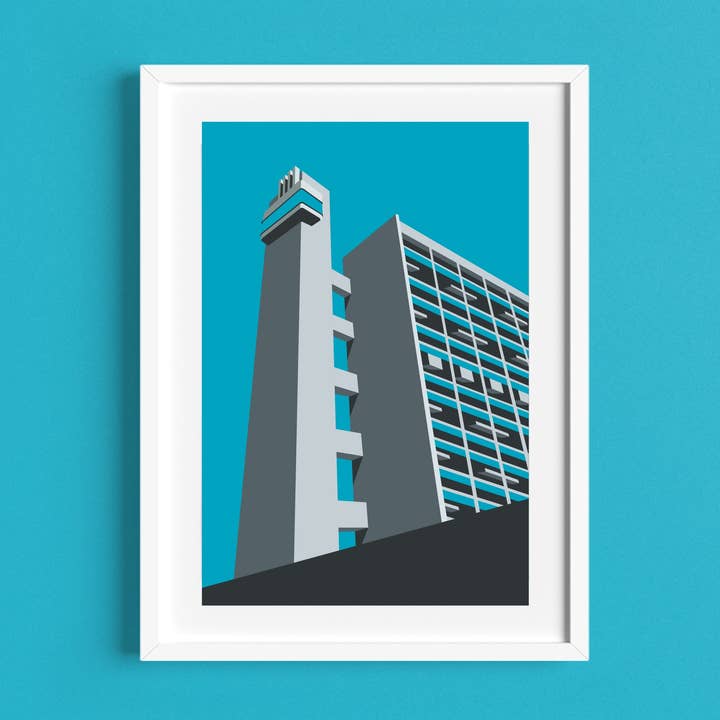 Rebecca Pymar - Wholesale Art Print - Trellick Tower Print