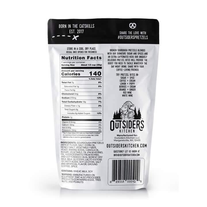 Outsiders Kitchen - Wholesale Pretzels - Coffee + Cream Pretzel Bites | Case of 121