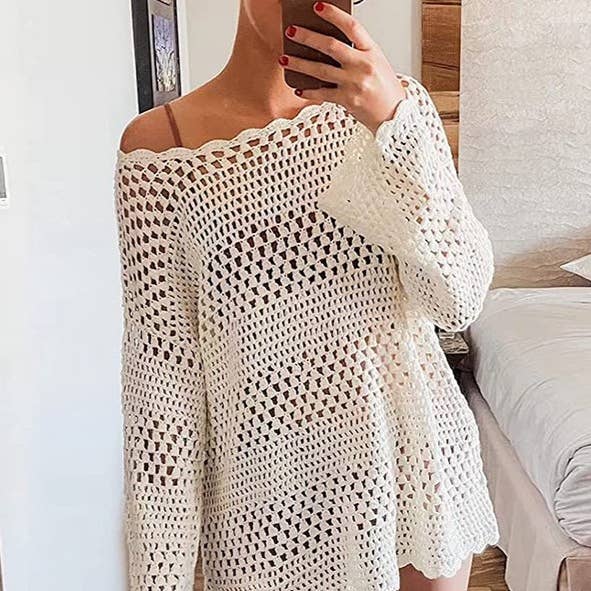 Rosa Clothing - Wholesale Swim Cover Up - Women's - Cut-Out Flared Sleeves Beach Cover-Up0