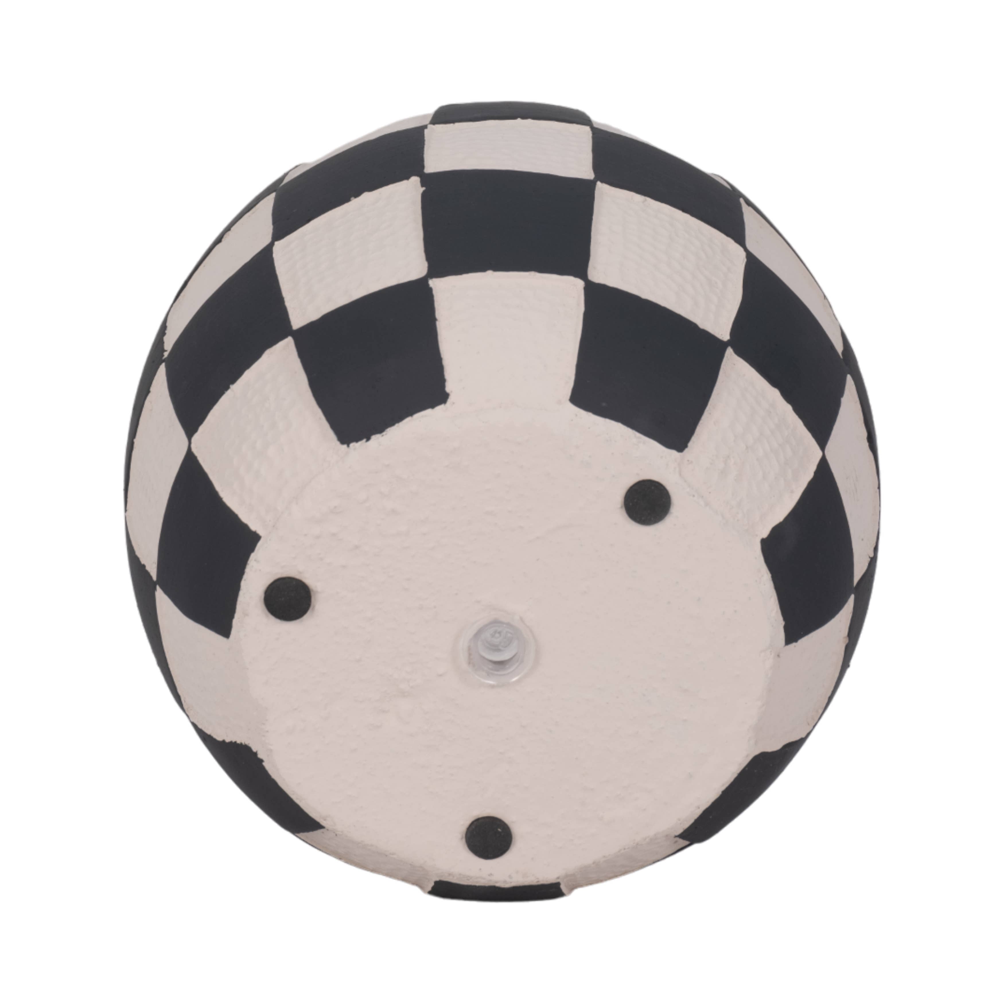Sagebrook Home - Wholesale Plant Pot - Planter - Black/White Pottery Checkerboard Rounded, 7 in.9