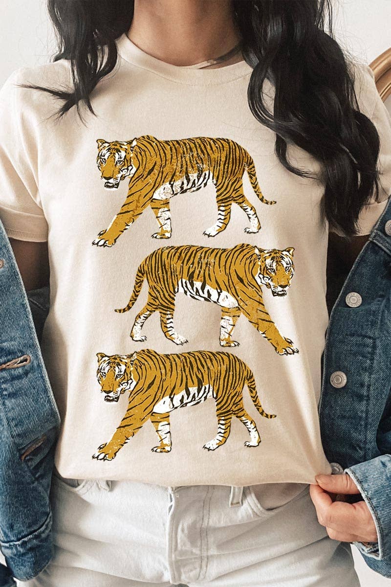 COLORBEAR – Engroshandel Grafisk t-shirt - Dame – Retro Tigers Grafisk T-shirt22