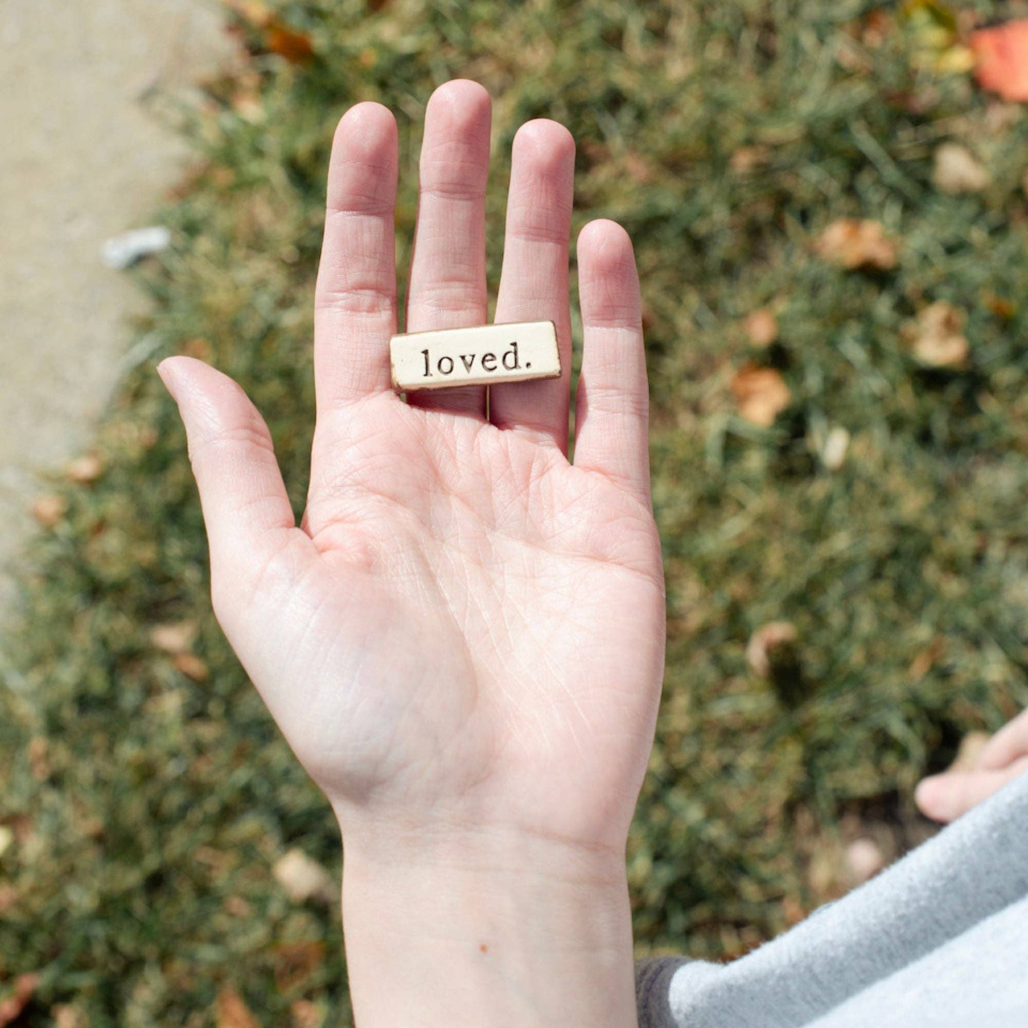 MudLOVE - Wholesale Keepsake Coin/Token - Loved. Clay Pocket Rock Reminders1