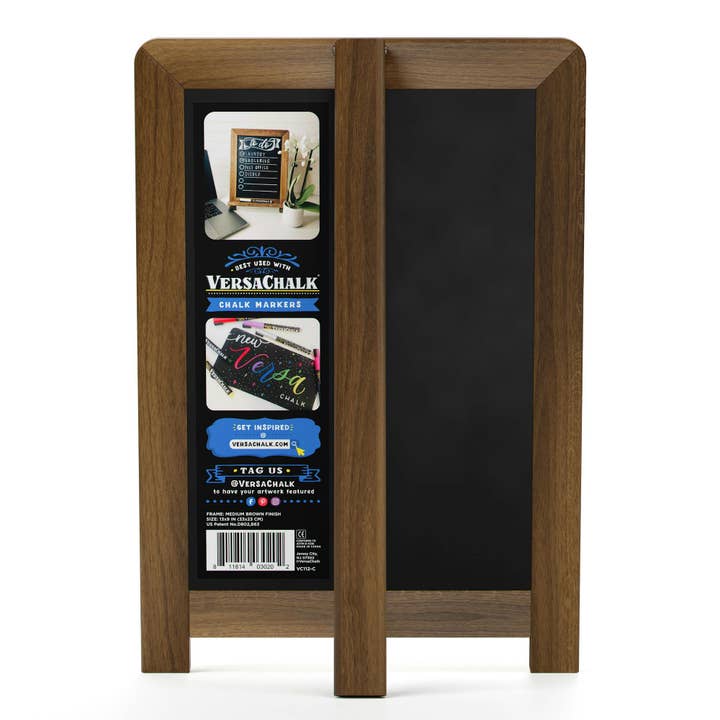 VersaChalk - Wholesale Chalkboard - Table Top Folding Chalkboard + Fine Tip White Marker