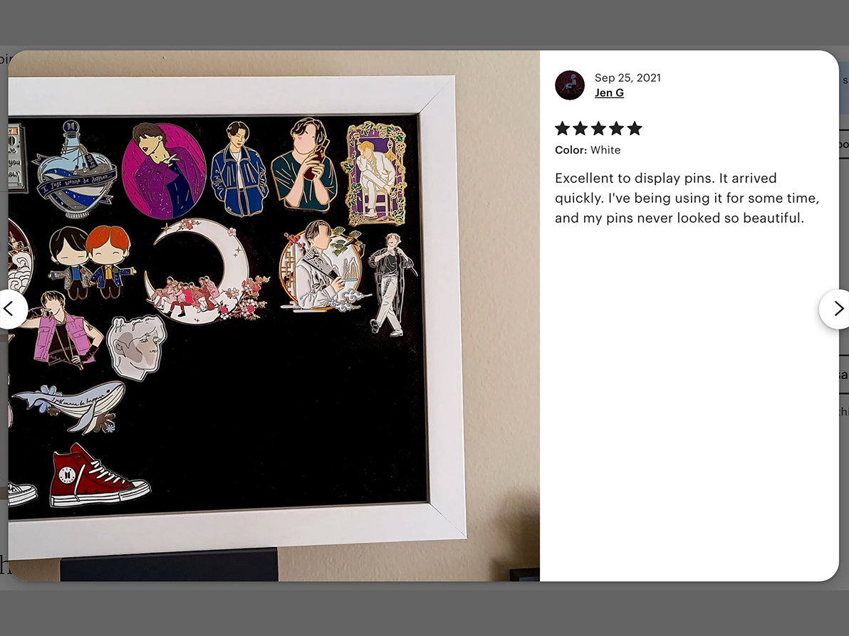 BeyondtheShirt – Vitrine por atacado – Quadro de Exposição de Pinos de Mesa6