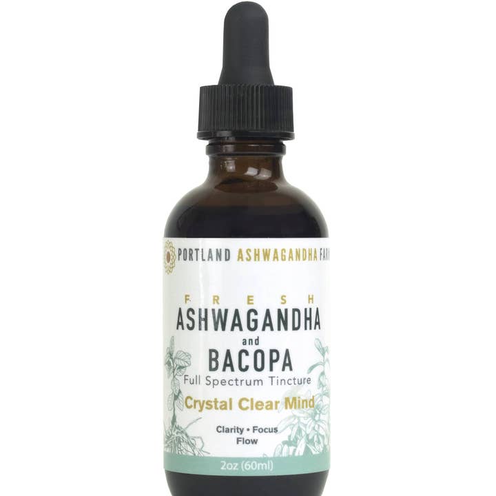 Portland Ashwagandha Farm - Venta al por mayor Tinturas - Ashwagandha Bacopa - Tintura de espectro completo0