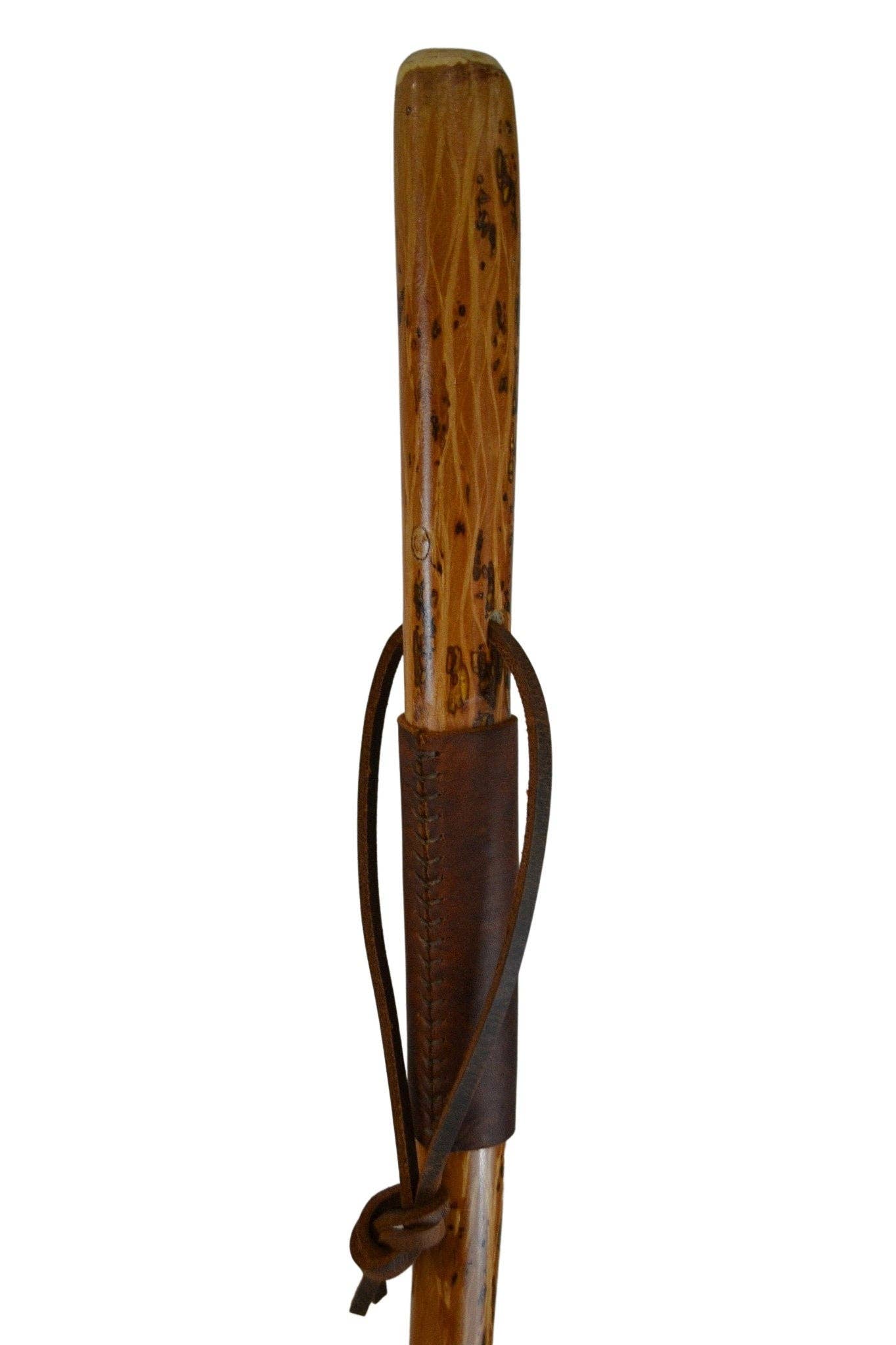 Creation Carvings LLC - Wholesale Sporting Accessories - Leather Handled Walking Stick made in the USA