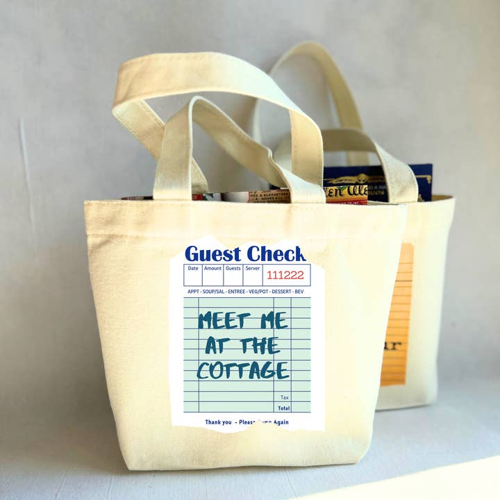 Pretty Clever Words - Wholesale Tote Bag - Women's - Canvas Mini Tote Bag - Meet Me at the Cottage1