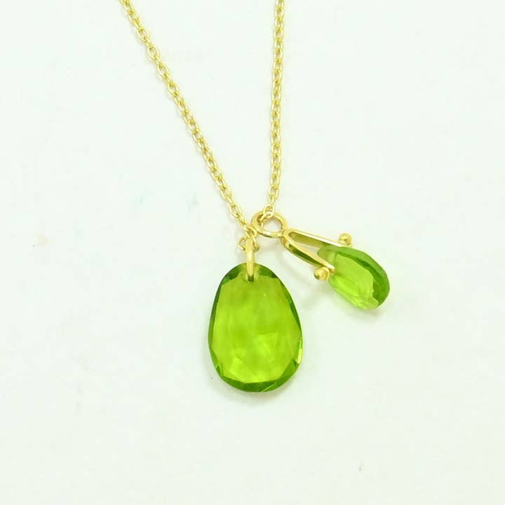 Schmuckoo Berlin - Wholesale Pendant/Charm Necklace - Anastasia Necklace Gold Plated Silver 925 - Peridot3
