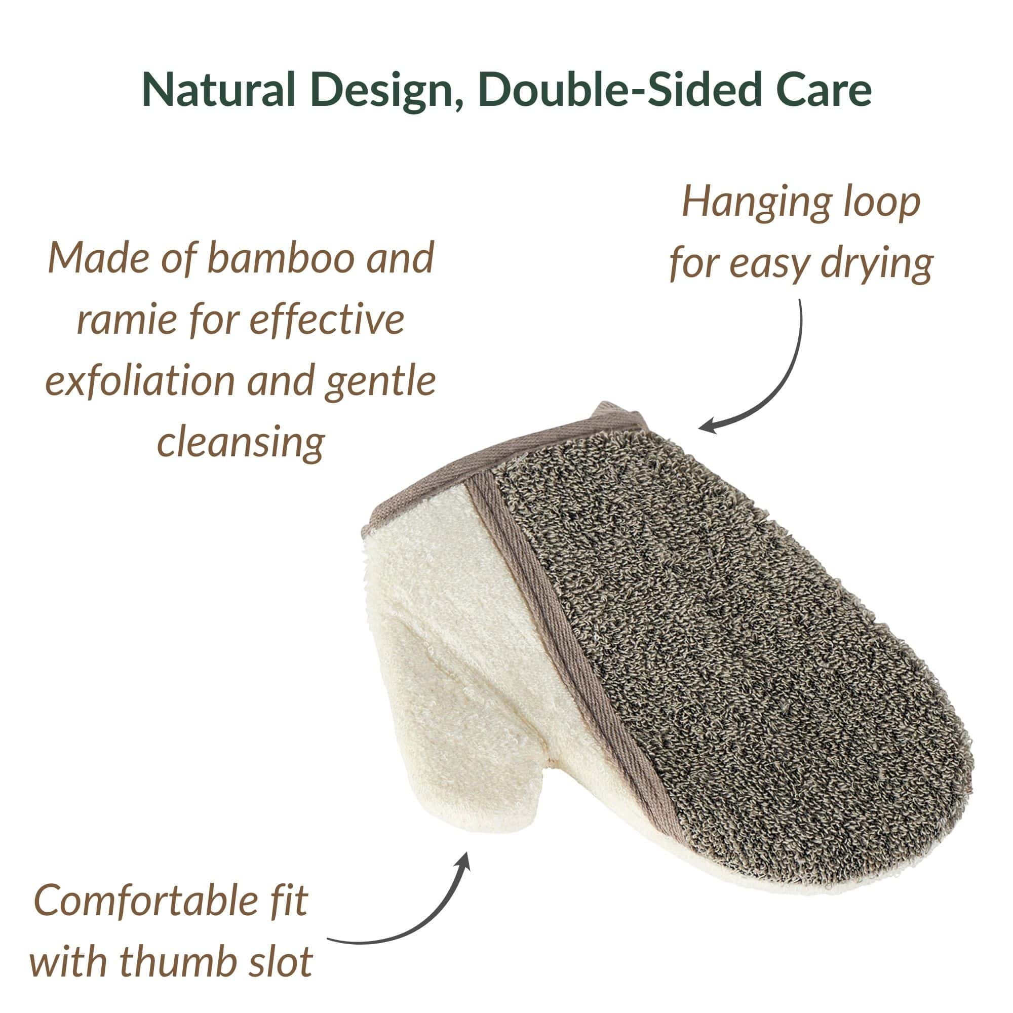 Evideco French Home Goods - Wholesale Exfoliating Gloves/Mitts - Body Scrubber Glove - Dual-Sided Exfoliating Mitt6