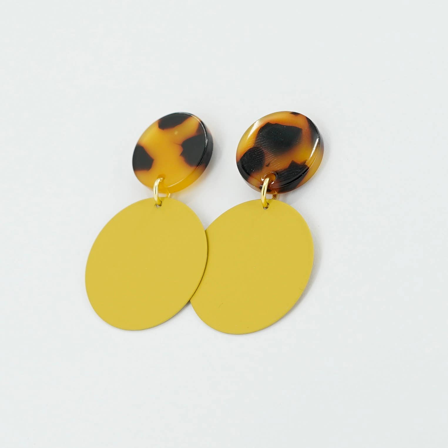 Copper Bee - Wholesale Dangle Earrings - Colour Pop Disc and Tortoiseshell Earrings3