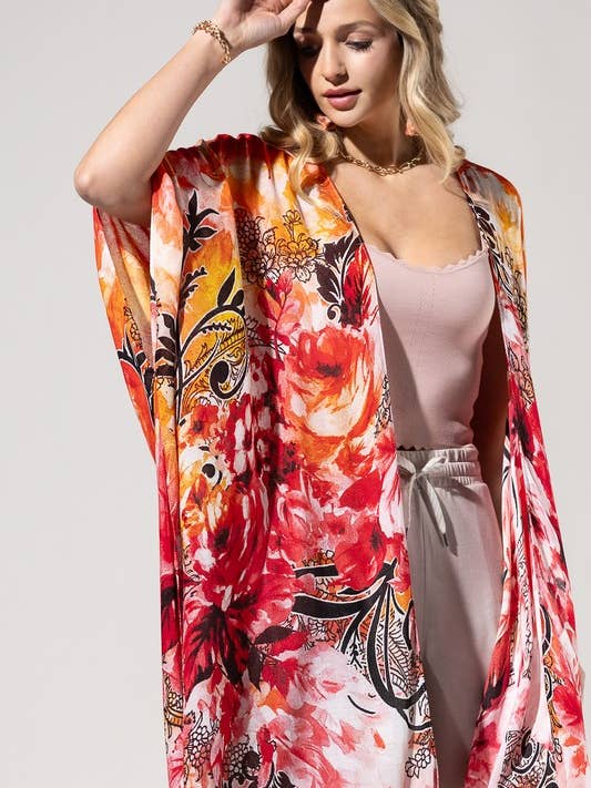 Kimono Cosmos en chocolat pour la vente par Urbanista