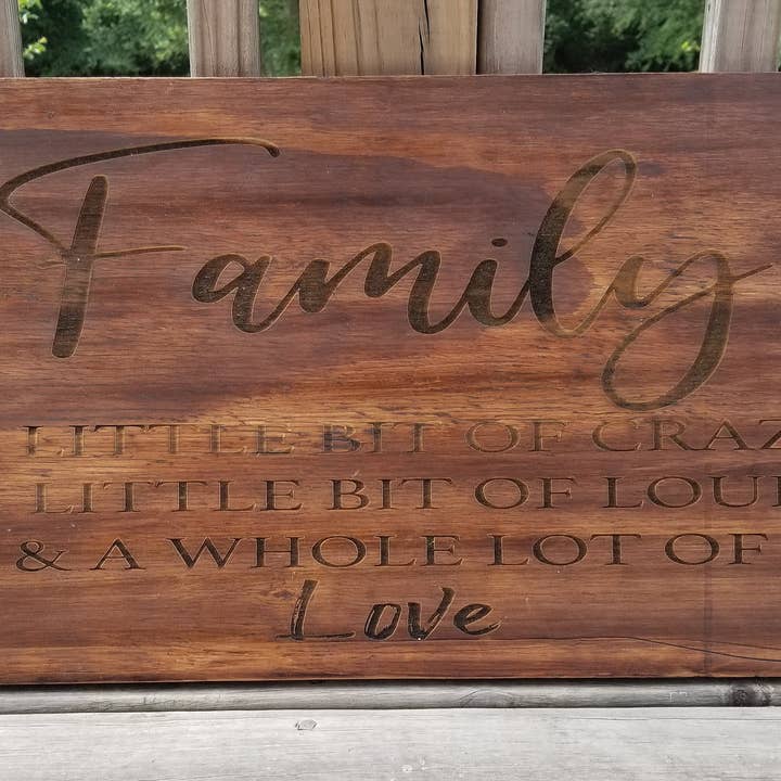 Enseigne rectangulaire gravée pour la vente par Peak Handmade