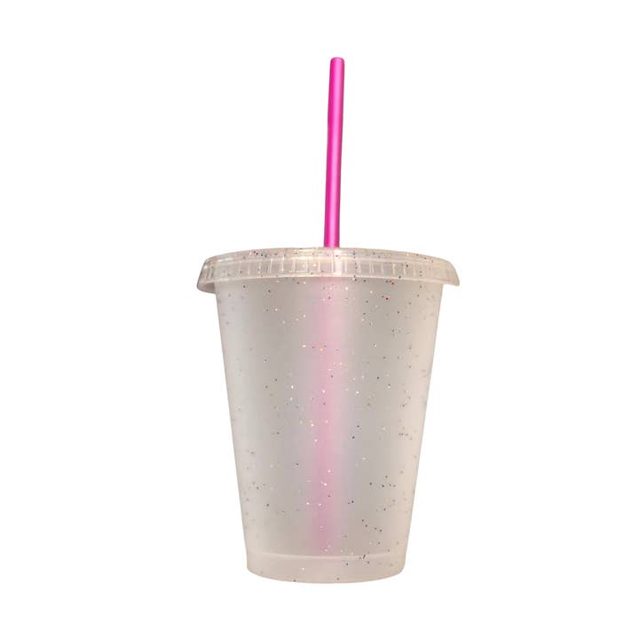 OMG Cups! - Wholesale Drinking Glass/Cup - Rainbow Glitter Cup (16oz)0