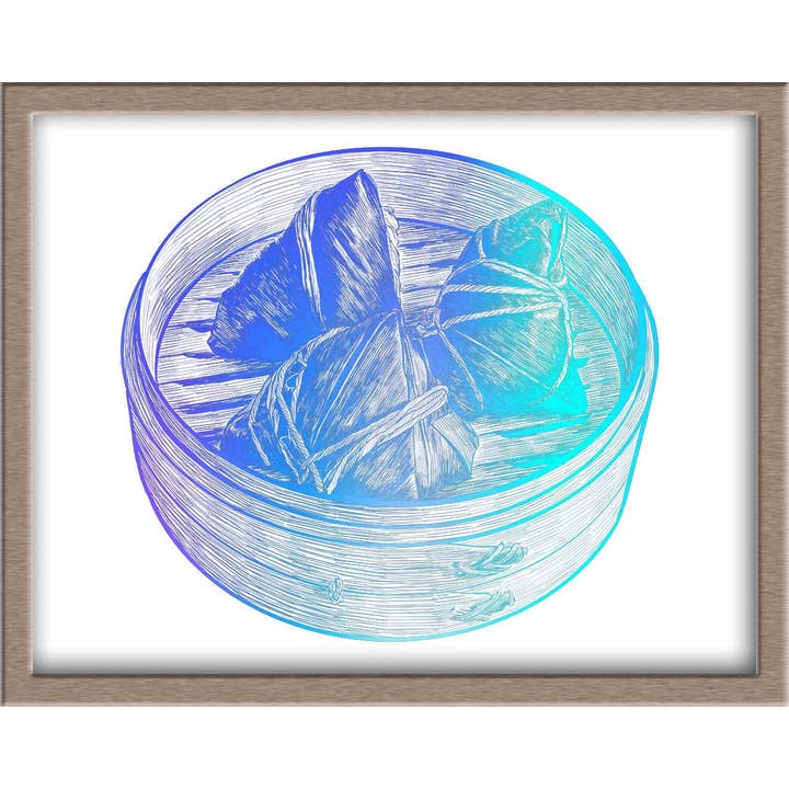 JoyousJoyfulJoyness - Wholesale Art Print - Zong Zi (Sticky Rice Dumpling) Foiled Art Print4