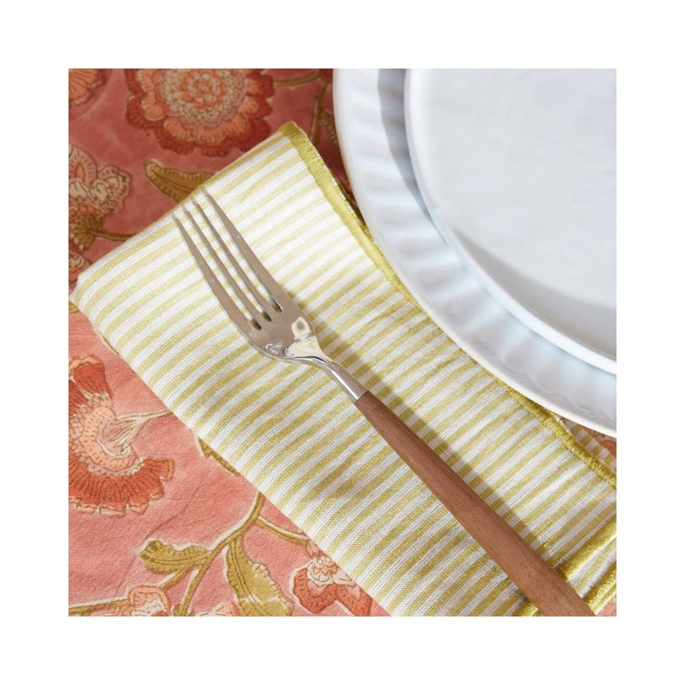 Bonheur du Jour - Wholesale Dinner & Cloth Napkin - Set of 2 Table Napkins - Absynthe Stripes1