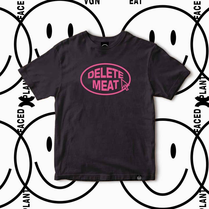 Delete Meat - Black T-Shirt for wholesale by Plant Faced Clothing
