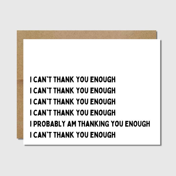Sarkastisk takkekort | Jeg takker dig sandsynligvis nok for engroshandel hos Raisin Spirits