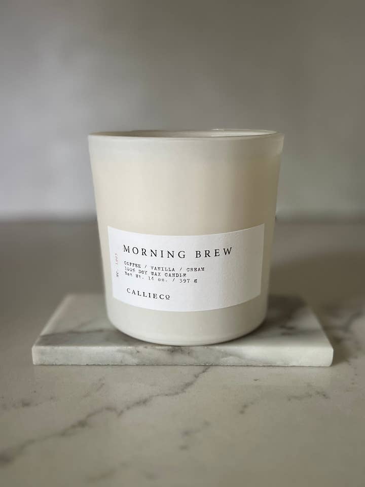 Morning Brew Soy Candle for wholesale by Callieco