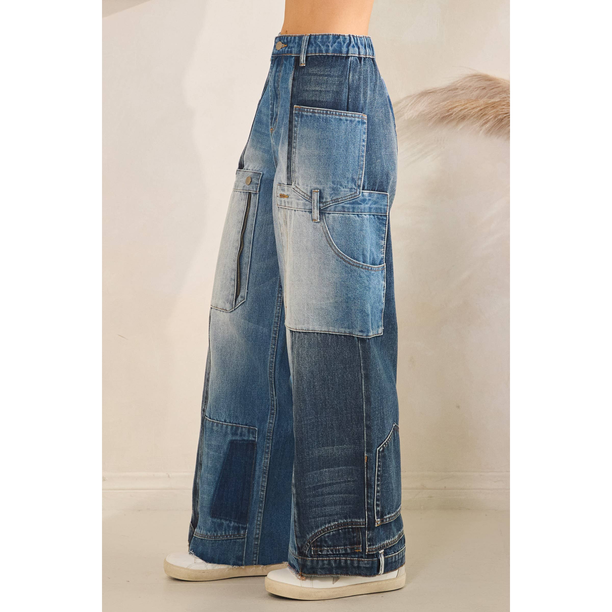 DENIM BLAU UMGEKEHRTER STIL DENIMHOSE für den Großhandel auf Faire8