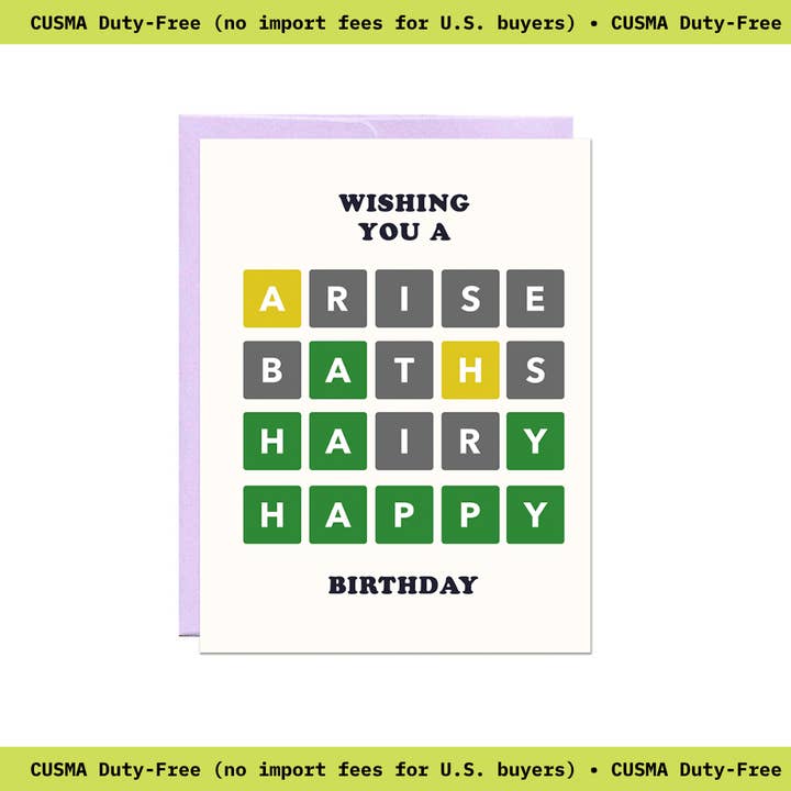 Gioco di Parole Compleanno | Biglietto di Compleanno per la vendita all'ingrosso da parte di Party Mountain Paper co.