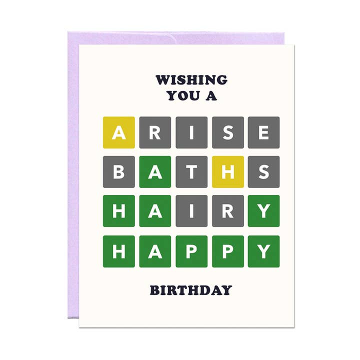 Jeu de mots d'anniversaire | Carte d'anniversaire pour la vente par Party Mountain Paper co.
