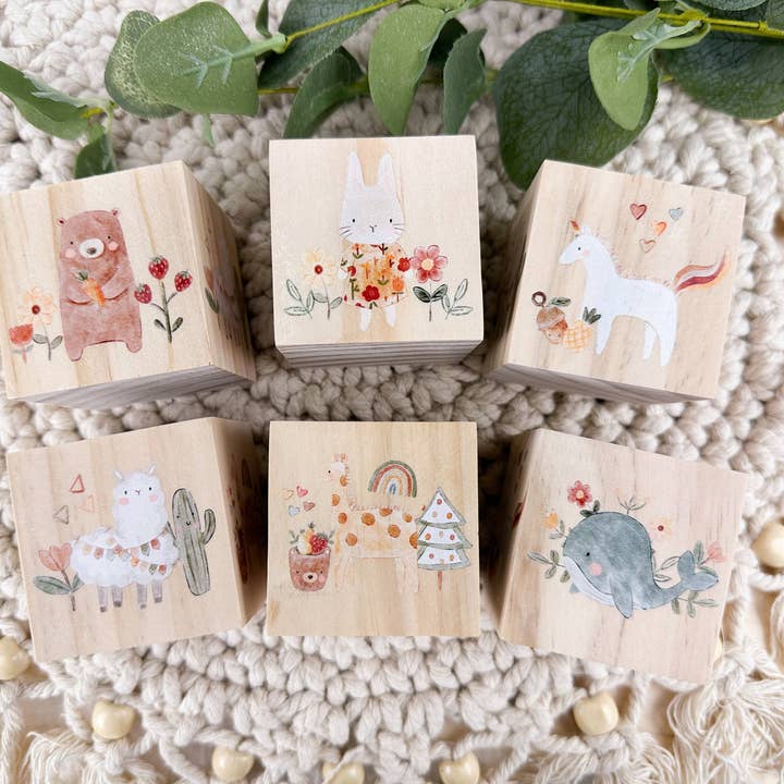 A Spotted Giraffe - Wholesale Blocks - Kids Baby - Nursery Wooden Blocks, Baby Room Decor, Baby Gifts, Boho