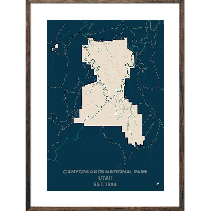 Canyonlands National Park Map for wholesale by Muir Way