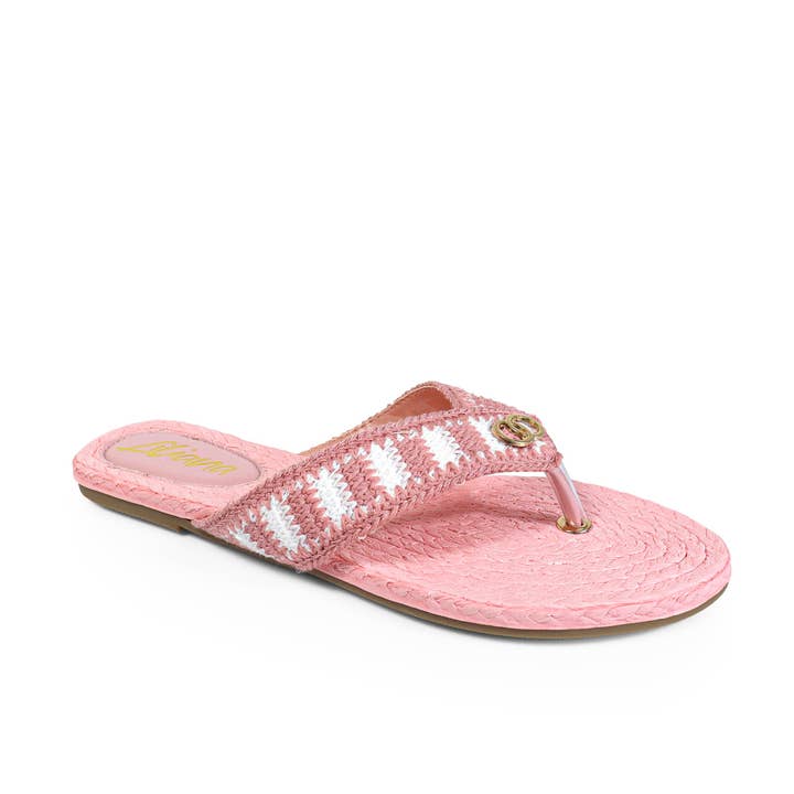 COCO-2 KNIT UPPER THONG W/ SANDAL PINK for wholesale on Faire