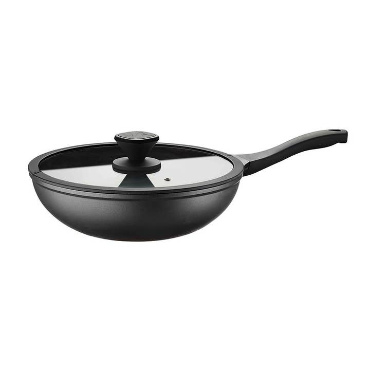 Wok Pro Ø 30 cm in aluminum with non-stick coating for wholesale by Pintinox