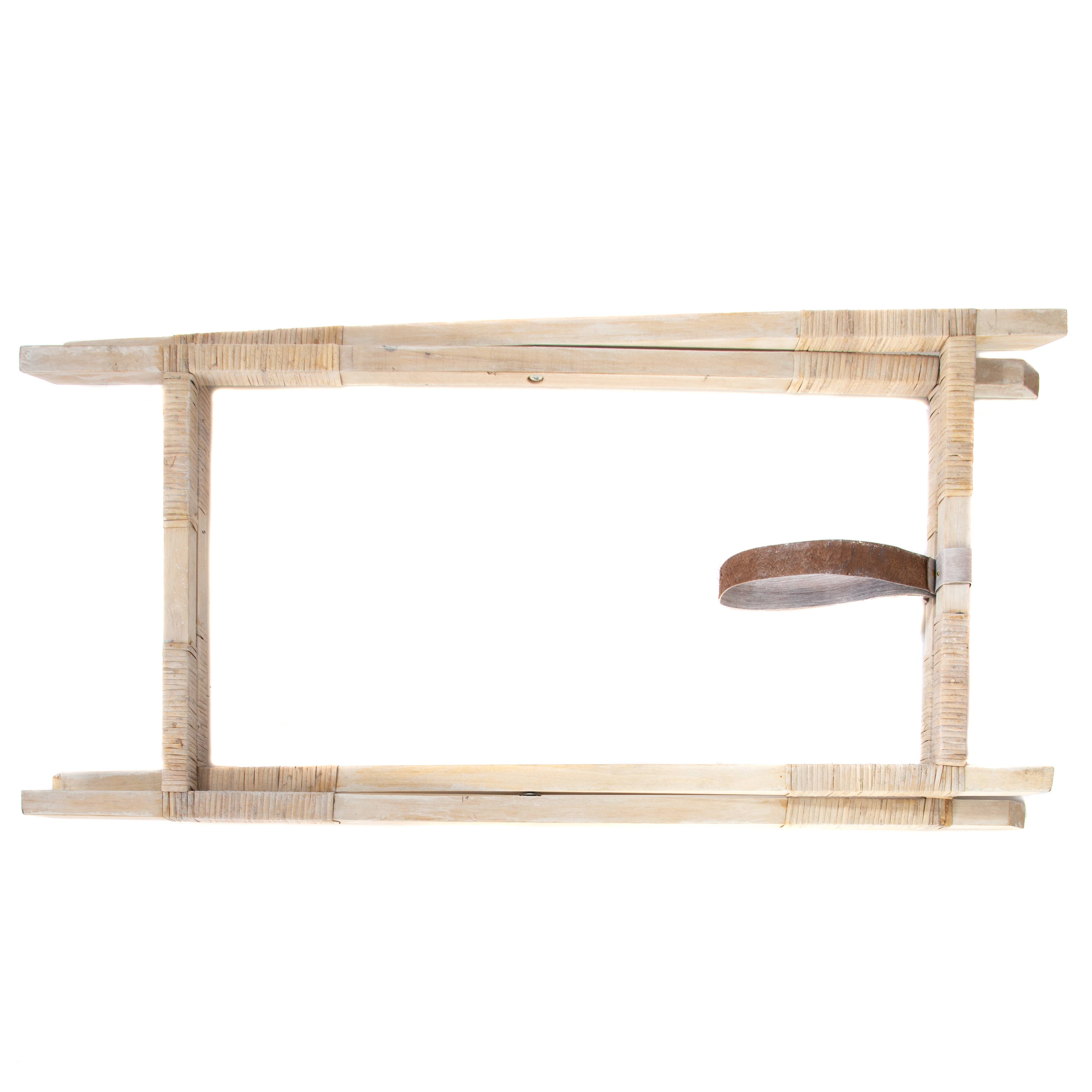 Artifacts Trading Company - Wholesale Serving Tray - Rattan Butler Tray Table with Glass Insert – Folding Table9