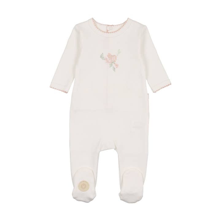 Heirloom Blossom Footie for wholesale by Mon Tresor Bebe