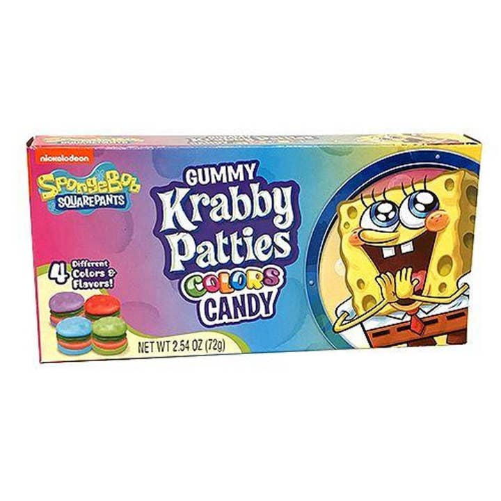 Caixa de Teatro de Gomas Krabby Patties Cores 2,54oz - 12un por atacado de I Got Your Candy