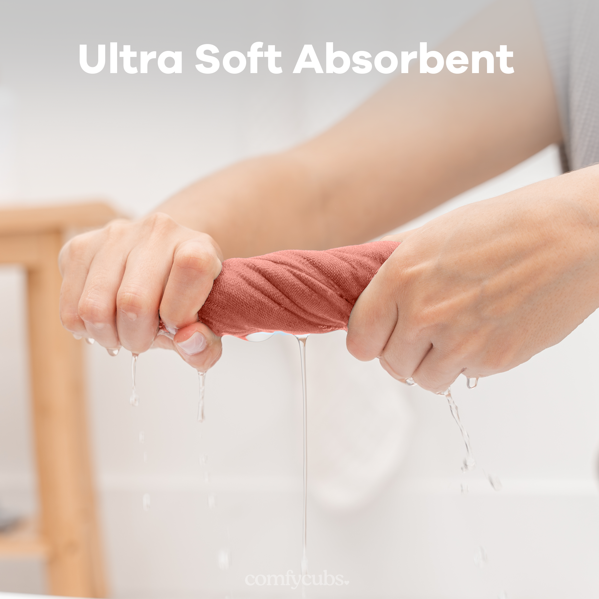 Comfy Cubs – wholesale Wash cloth – Child & baby – Muslin Baby Washcloths, Soft 10"x10" Cotton by Comfy Cubs123