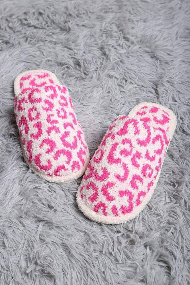 Hana - Wholesale Slippers - Women's - Leopard Print Fuzzy Microfiber Slipper24