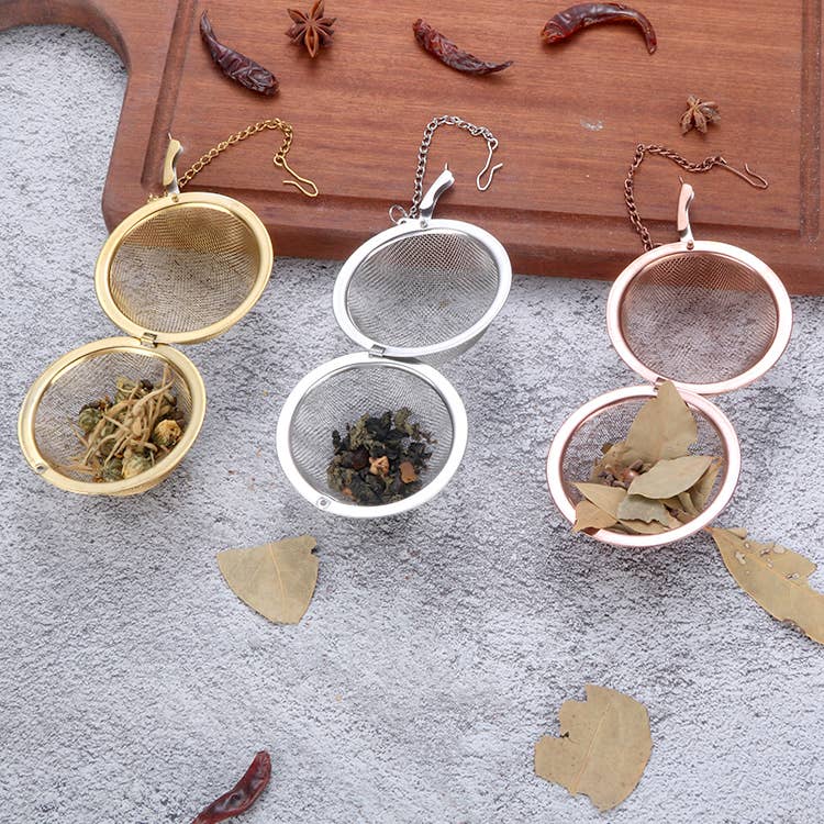 Sostraw & SmartThings – wholesale Tesil/Infuser – Tesil med kedja – 5 cm diameter – 4 färger1