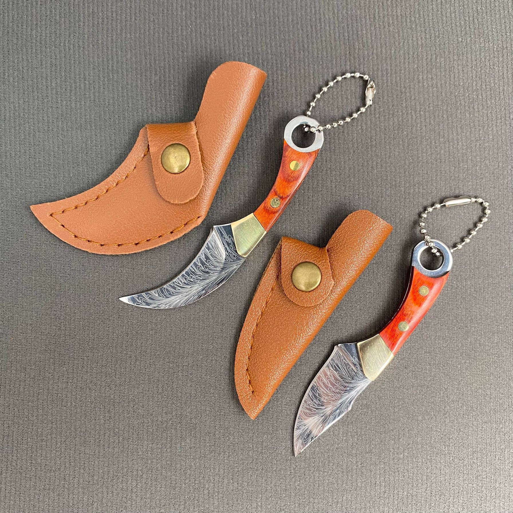 Mio Queena - Wholesale Pocket Knife/Holder - Portable Textured Stainless Steel Knife with Protective Cover6