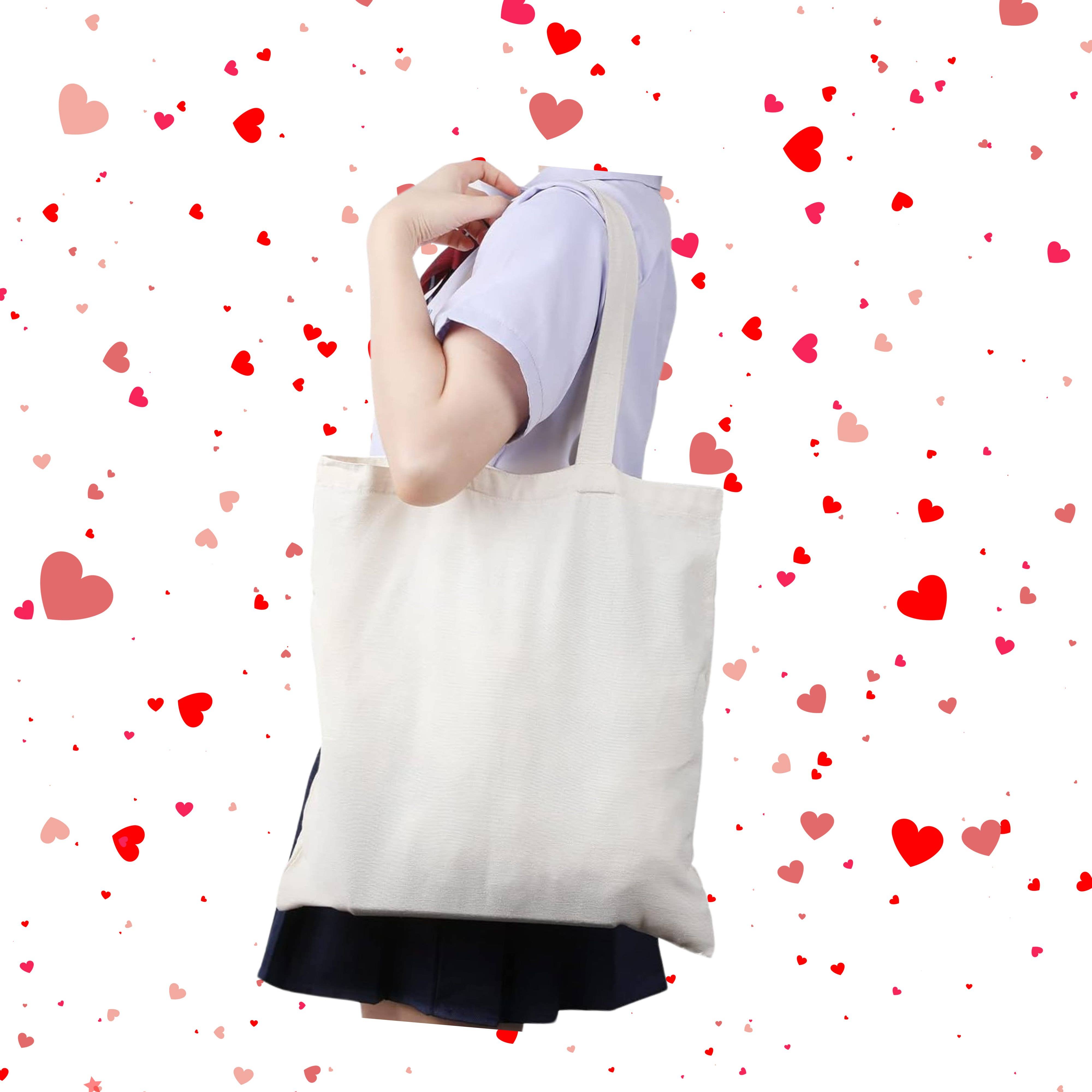 Magnifique Hearts - Venta al por mayor Bolsa grande - Unisex - Bolsas de tela de algodón en blanco para personalizar, impresión - (Leer descripción)7