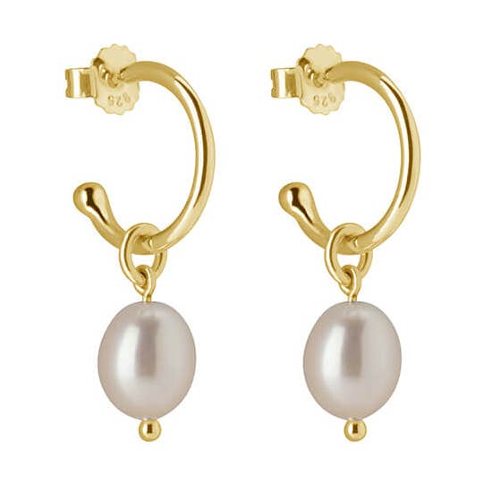 Aros pequeños con forma de perla para venta al por mayor de Murkani Jewellery