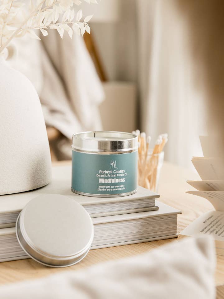 Signature Range Candle in a Tin - Mindfulness for wholesale by Purbeck Candles