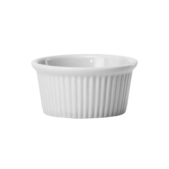 EcoQuality - Wholesale Ramekin - FRR-1 to FRR-8, 1–10 oz, Round, White (Sold by Case) Fluted Porcelain Ramekins6
