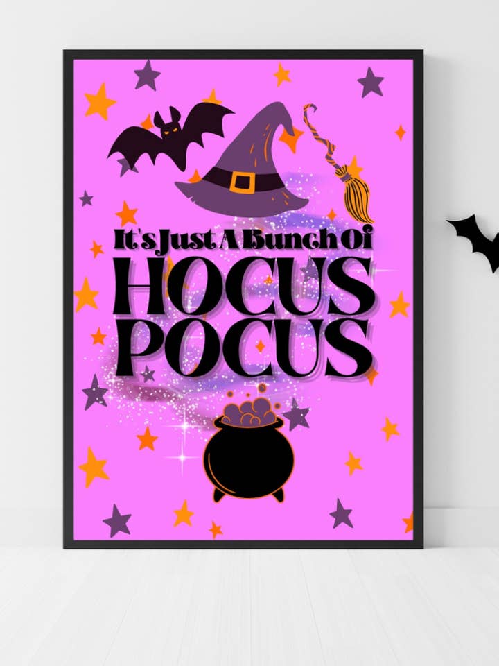 Lámina de pared con cita de película de otoño y Halloween de Hocus Pocus para venta al por mayor de Printicole