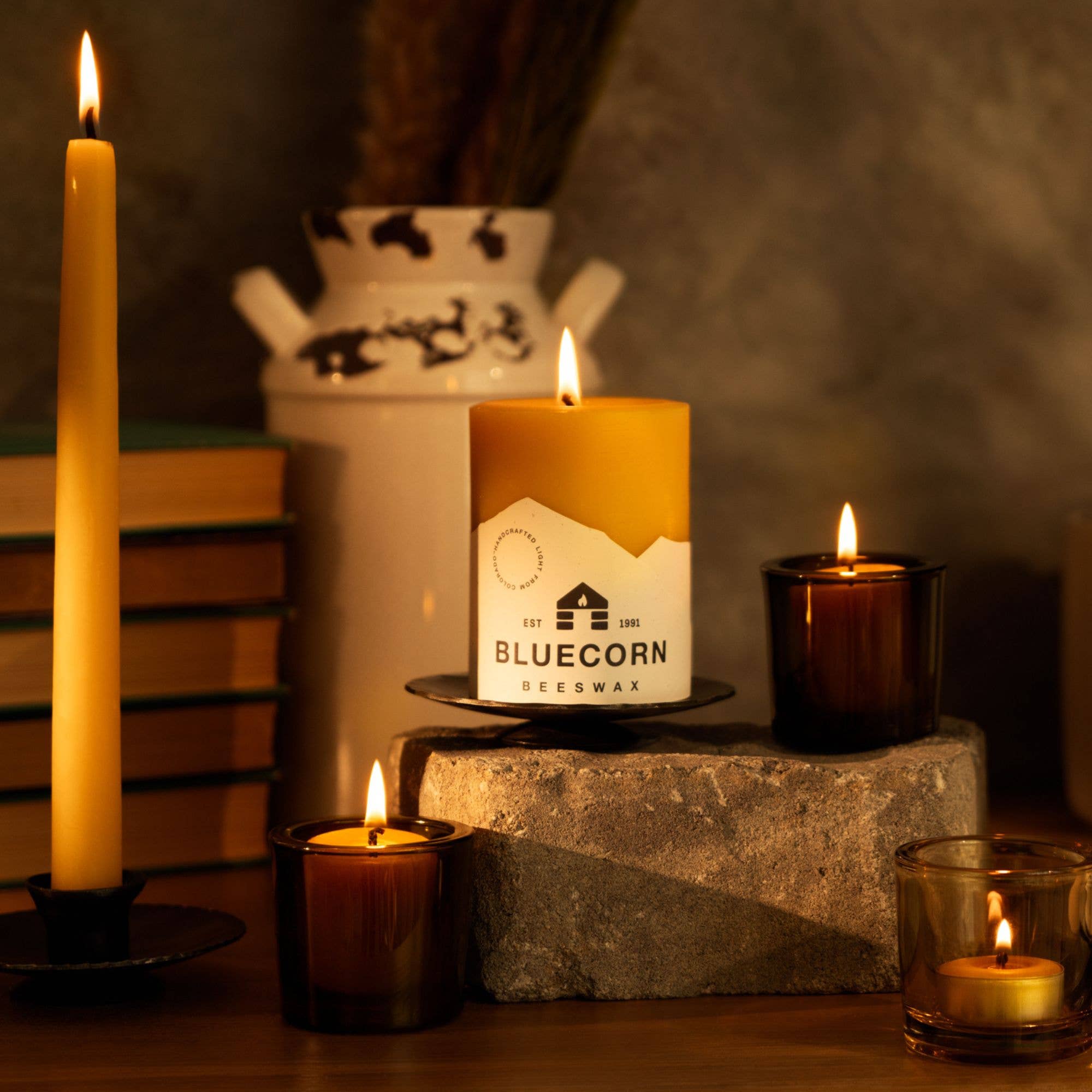 Bluecorn Candles - Wholesale Tapered Candle/Candlestick - Beeswax Taper Candles – Dripless & Handmade in USA43