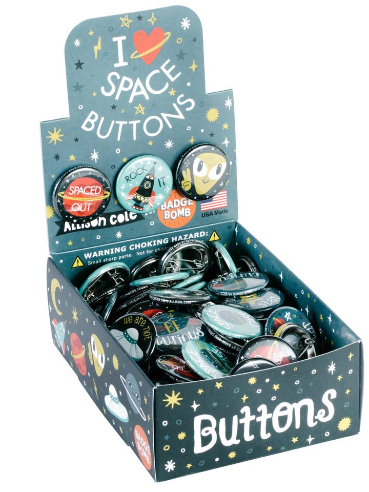 Confezione di distintivi I Heart Space per la vendita all'ingrosso da parte di Incognito