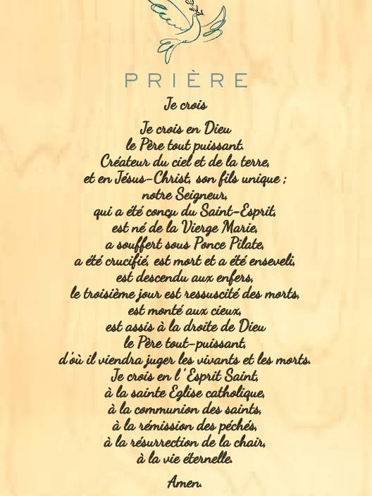CARTA EM MADEIRA ORAÇÃO / PAI NOSSO por atacado de Hironwoods